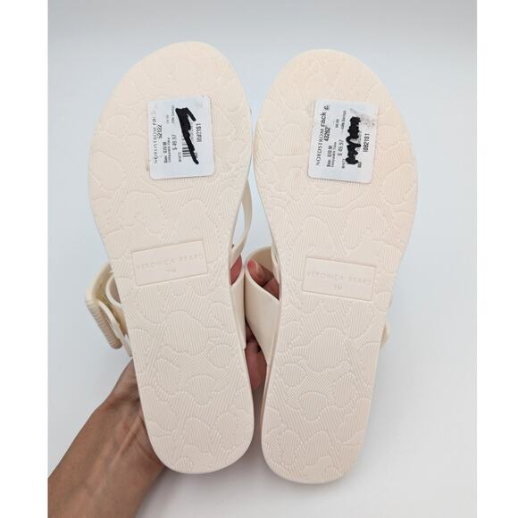 Veronica Beard Salva Jelly Thong Flat Sandal Women's Off White Size US7M EU38 - Picture 8 of 13